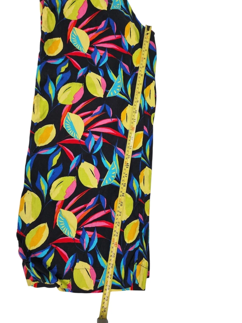 Tabitha Brown for Target Linen Blend Tropical Wide Leg Pants Medium Resort Lemon - Picture 14 of 16